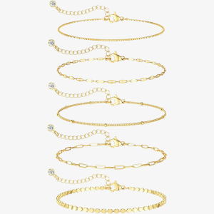 Gold Beaded Bracelet Set