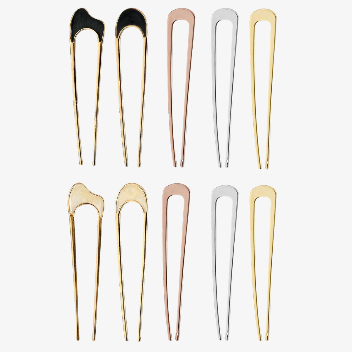 10Pcs Metal French Hair Pin Set