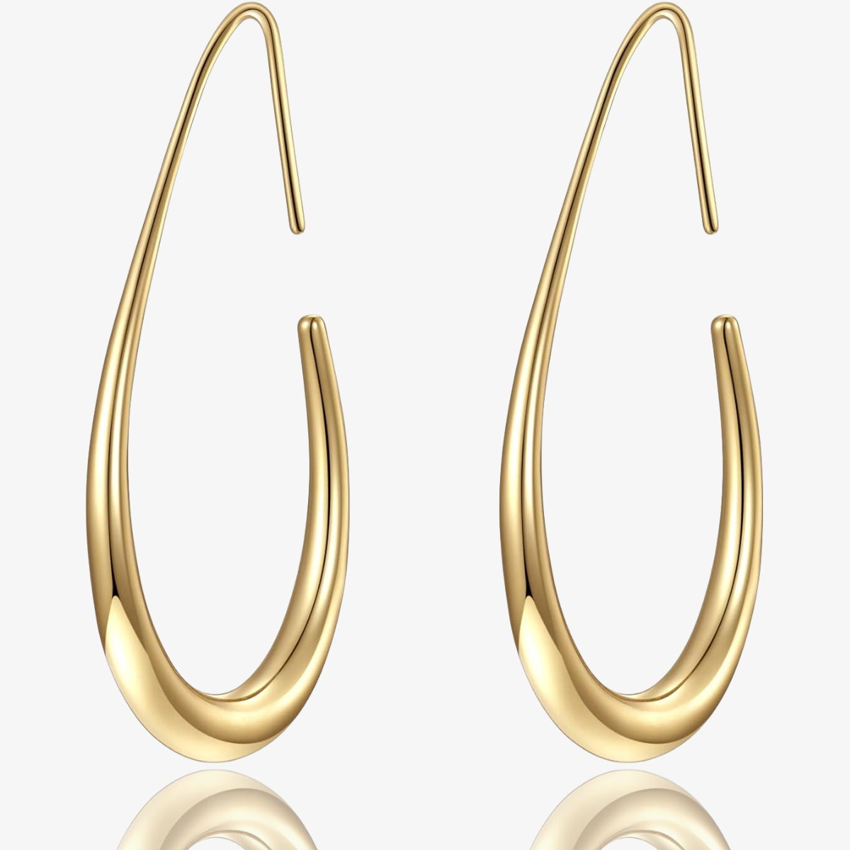 Lightweight Teardrop Hoop Earrings
