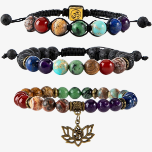 7 Chakra Bead Bracelets 3-Pack