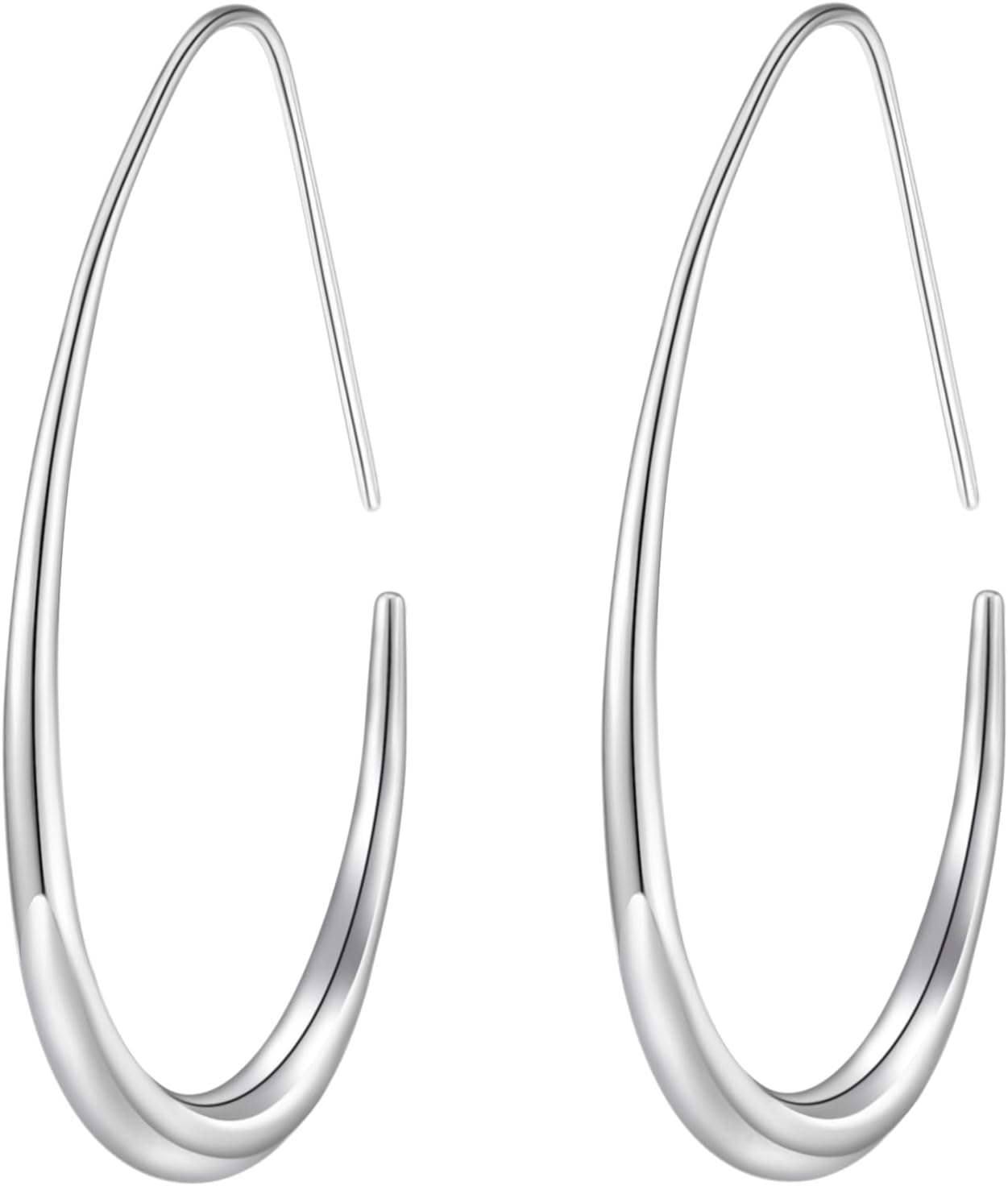 Lightweight Teardrop Hoop Earrings - Image 10