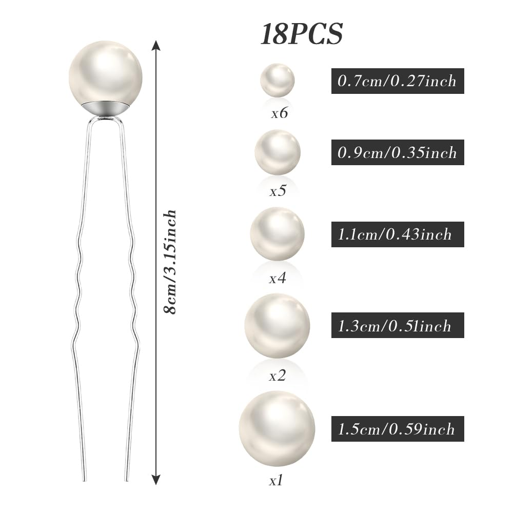 Pearl & Rhinestone U-Pin Set - Image 2