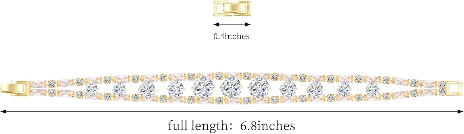 14K Gold Plated Women’S Tennis Bracelet - Image 3