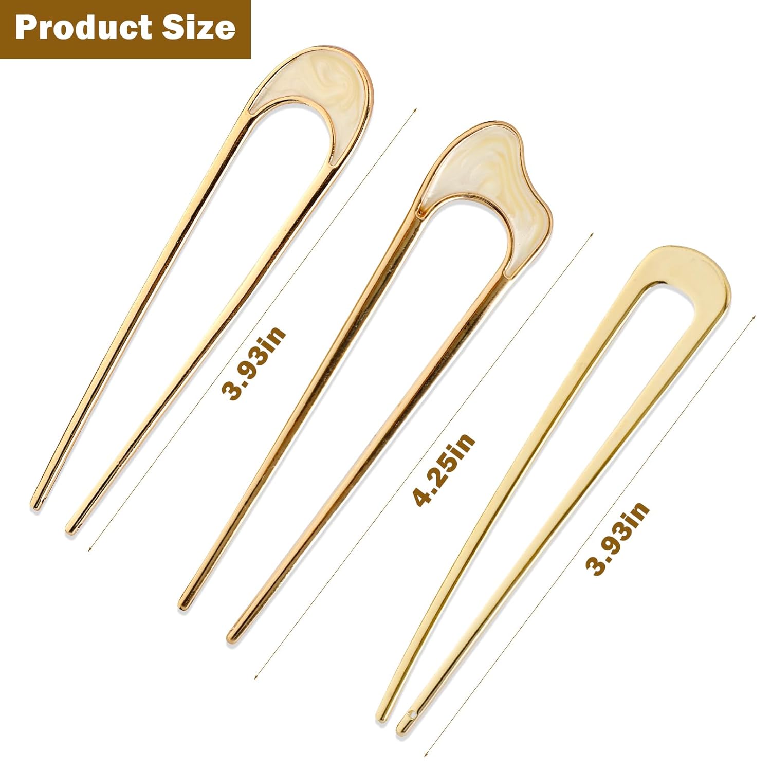 10Pcs Metal French Hair Pin Set - Image 3