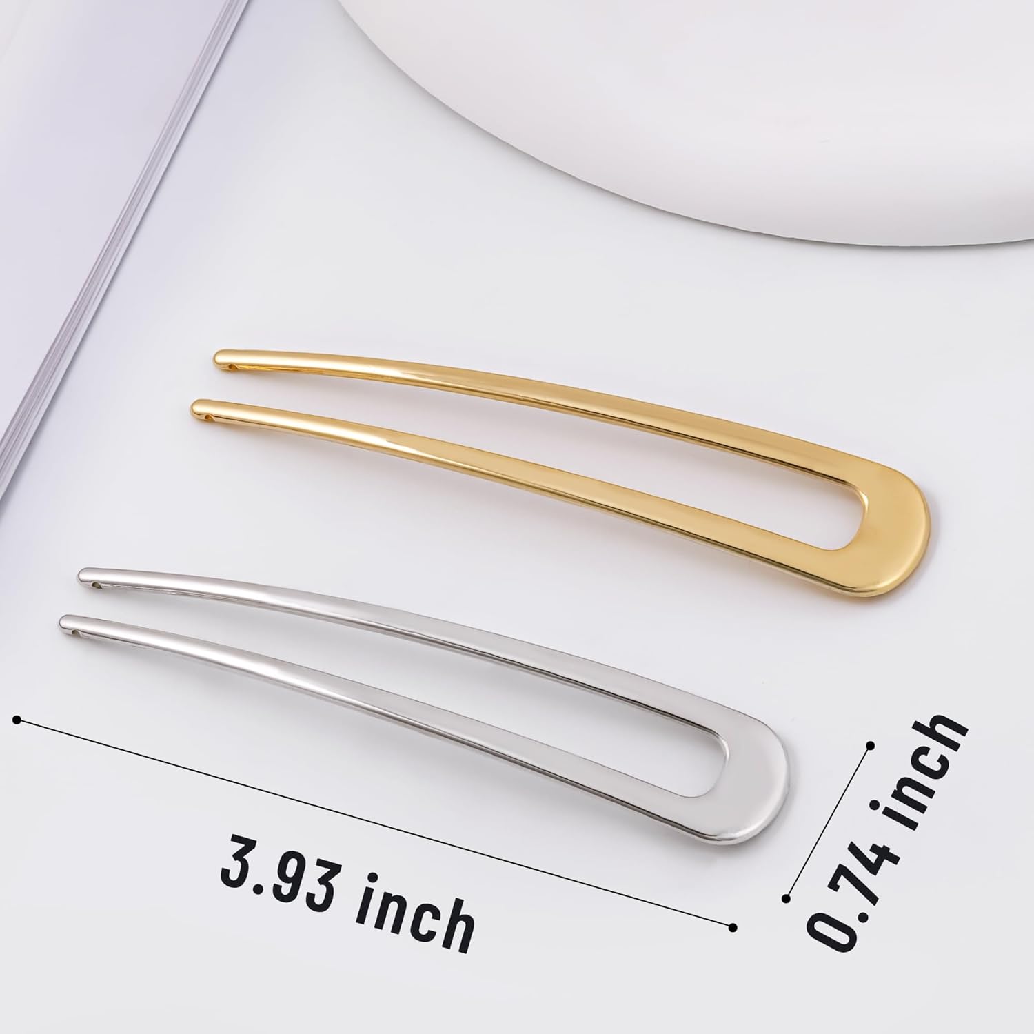 Metal U-Shaped French Hair Pins - Image 2