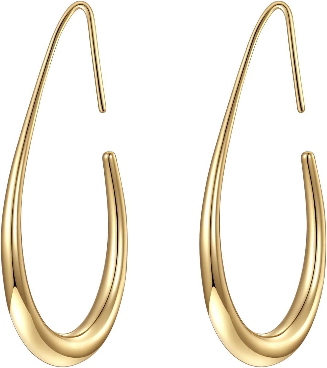 Lightweight Teardrop Hoop Earrings - Image 6