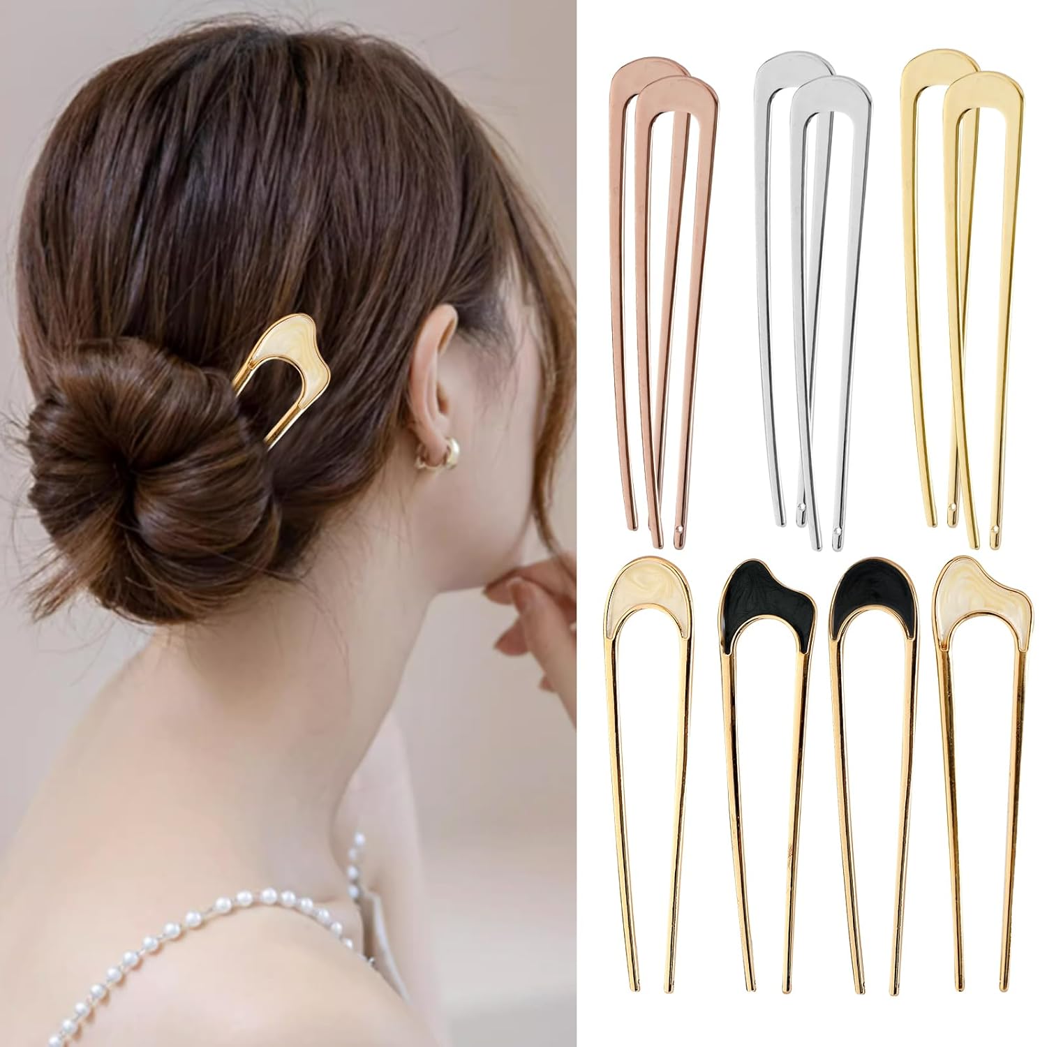 10Pcs Metal French Hair Pin Set - Image 4