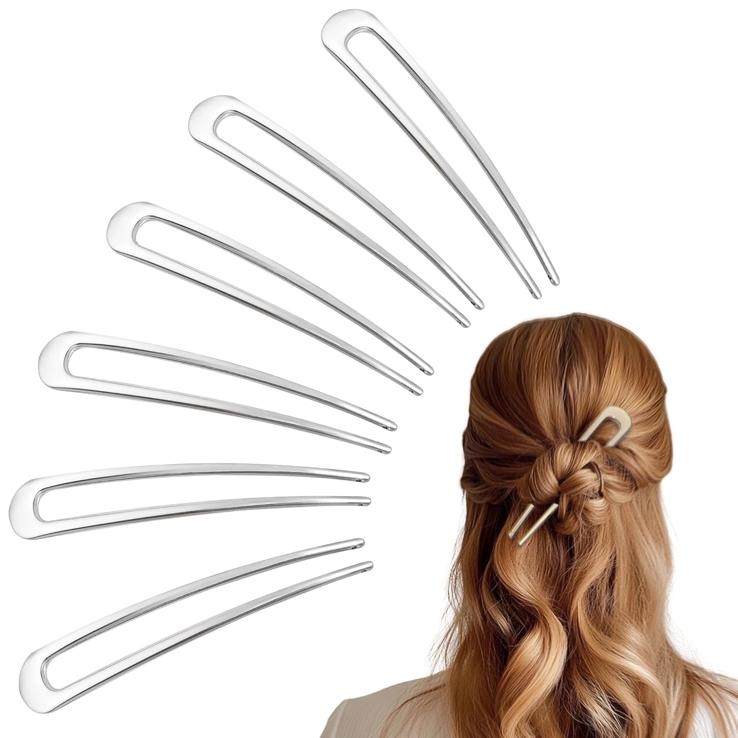 Metal U-Shaped French Hair Pins - Image 18