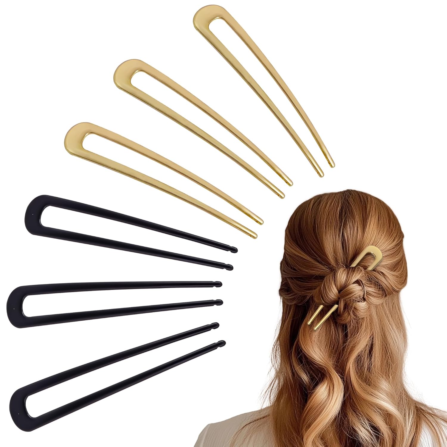 Metal U-Shaped French Hair Pins - Image 9