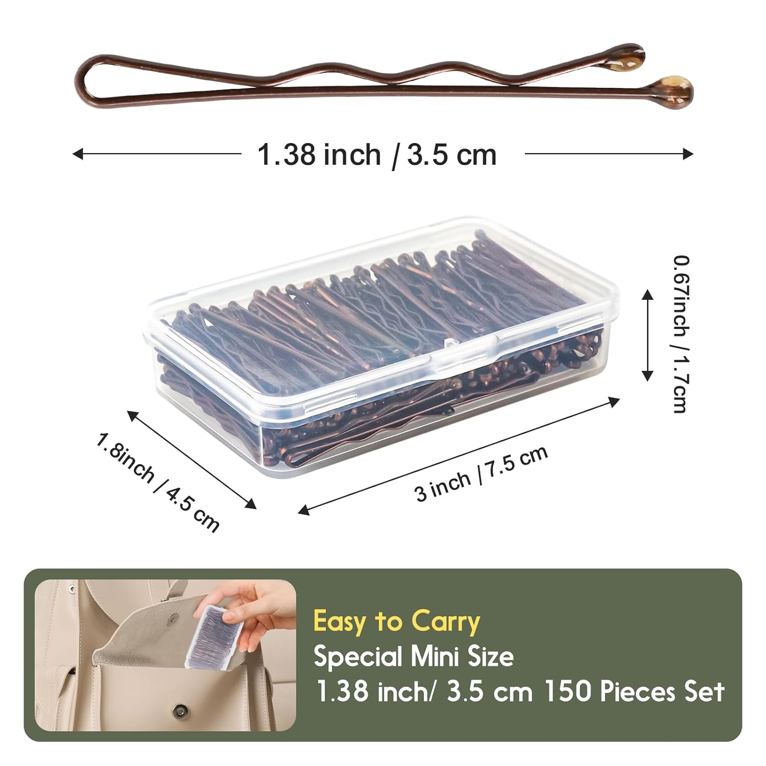 Mini Bobby Pins - 1.38 Inch - Image 3