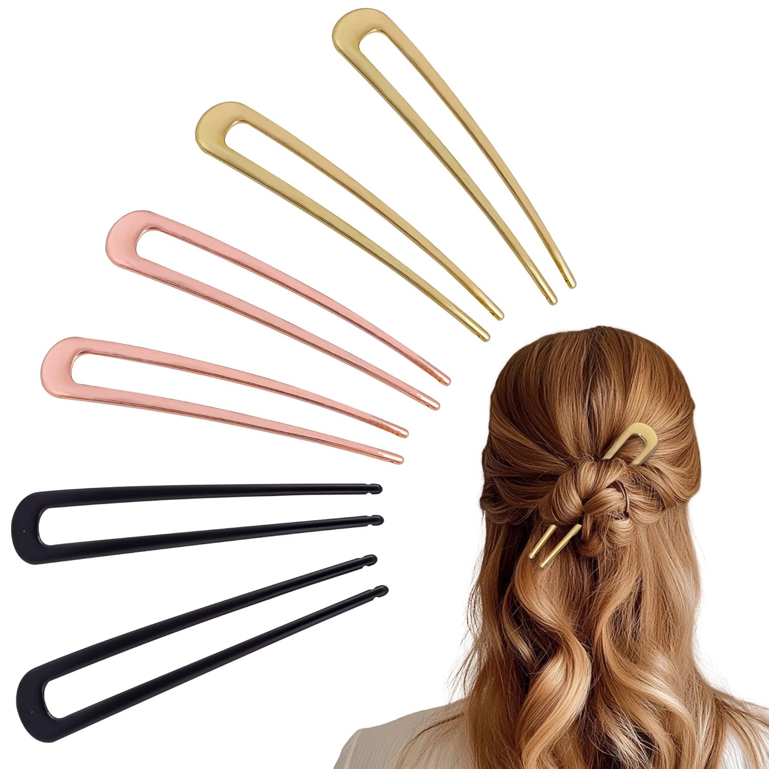 Metal U-Shaped French Hair Pins - Image 15