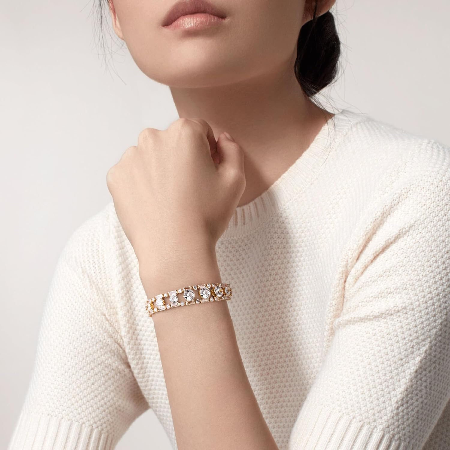 14K Gold Plated Women’S Tennis Bracelet - Image 4