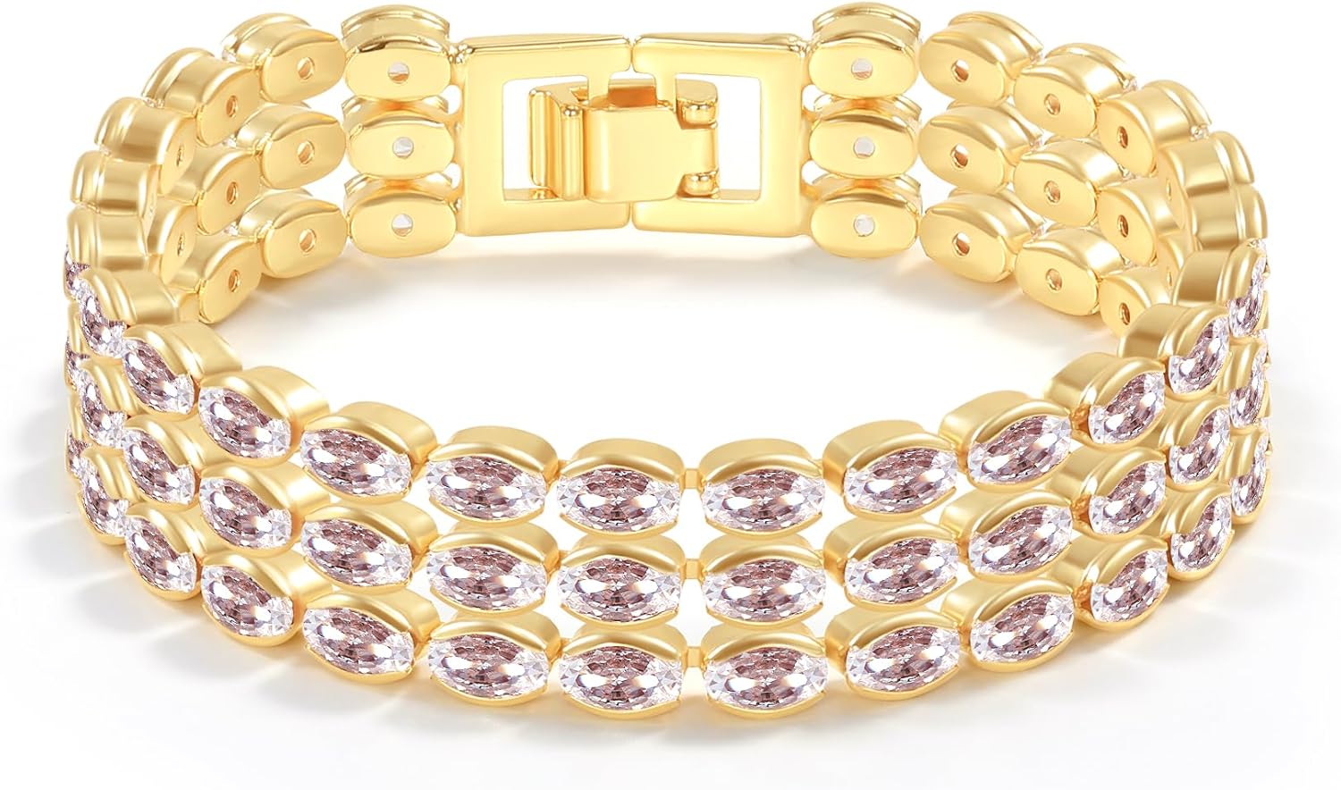 14K Gold Plated Women’S Tennis Bracelet - Image 11