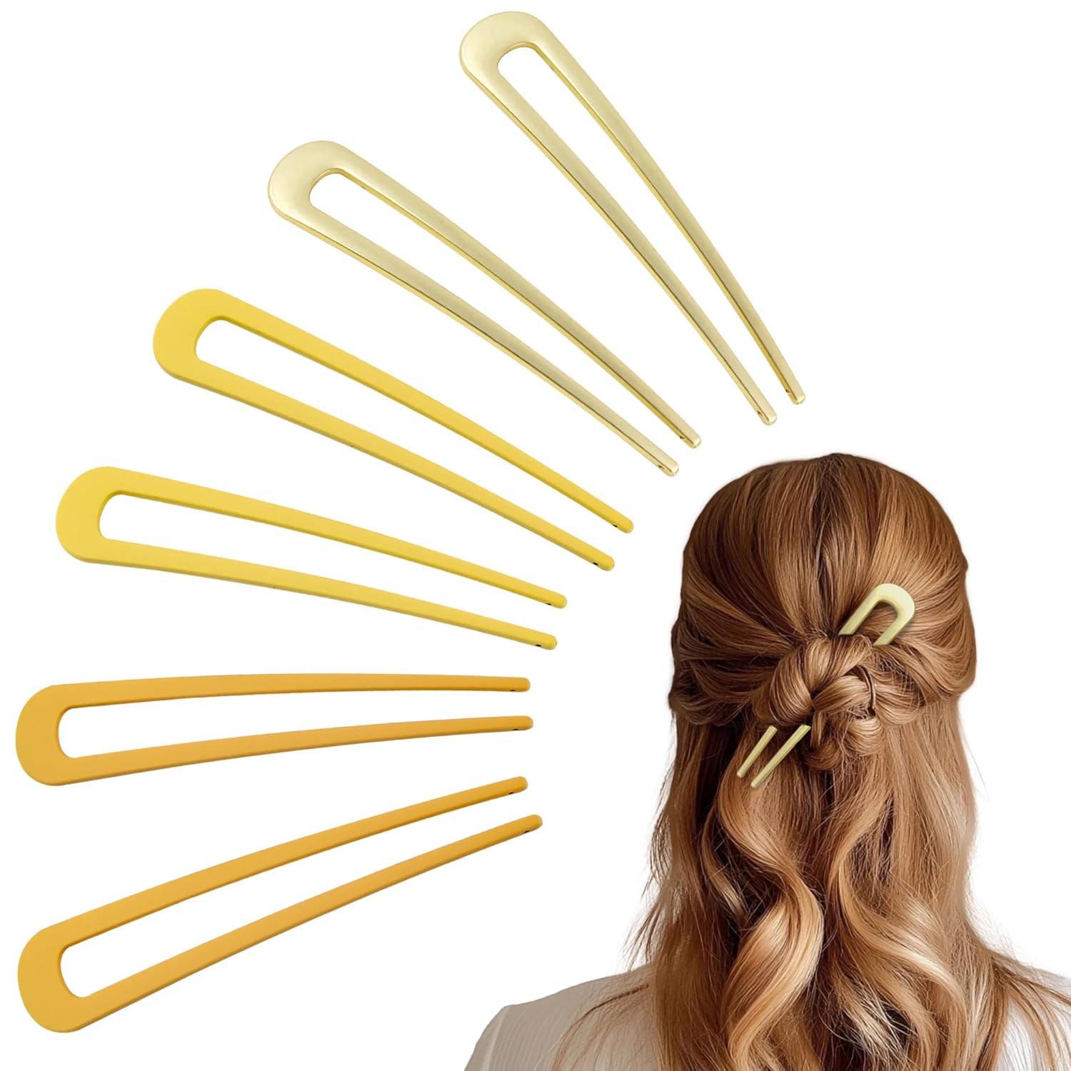Metal U-Shaped French Hair Pins - Image 11