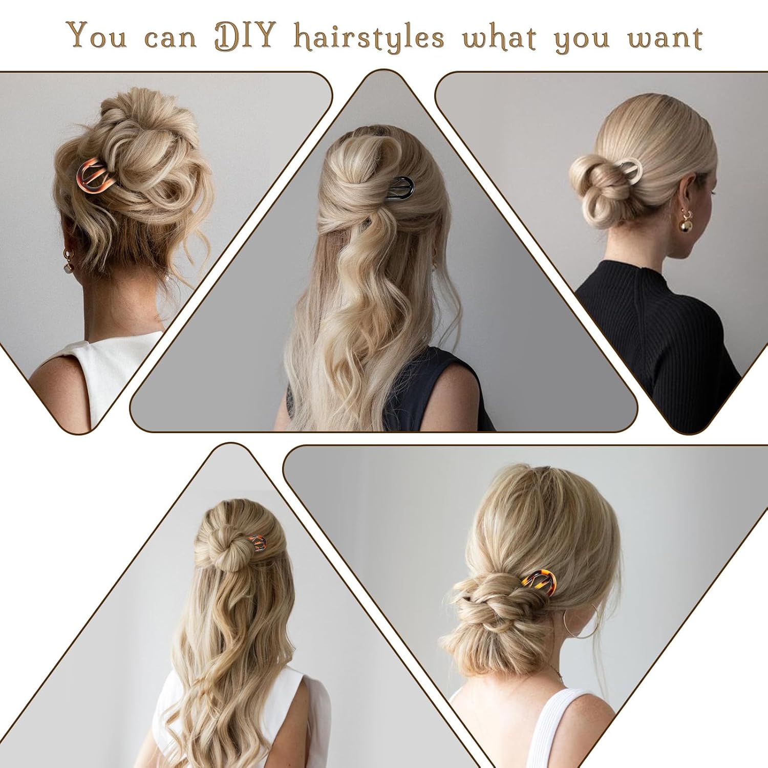 Vintage U-Shaped French Hair Pins - Image 2