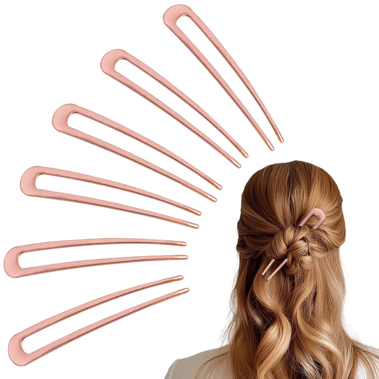 Metal U-Shaped French Hair Pins - Image 12