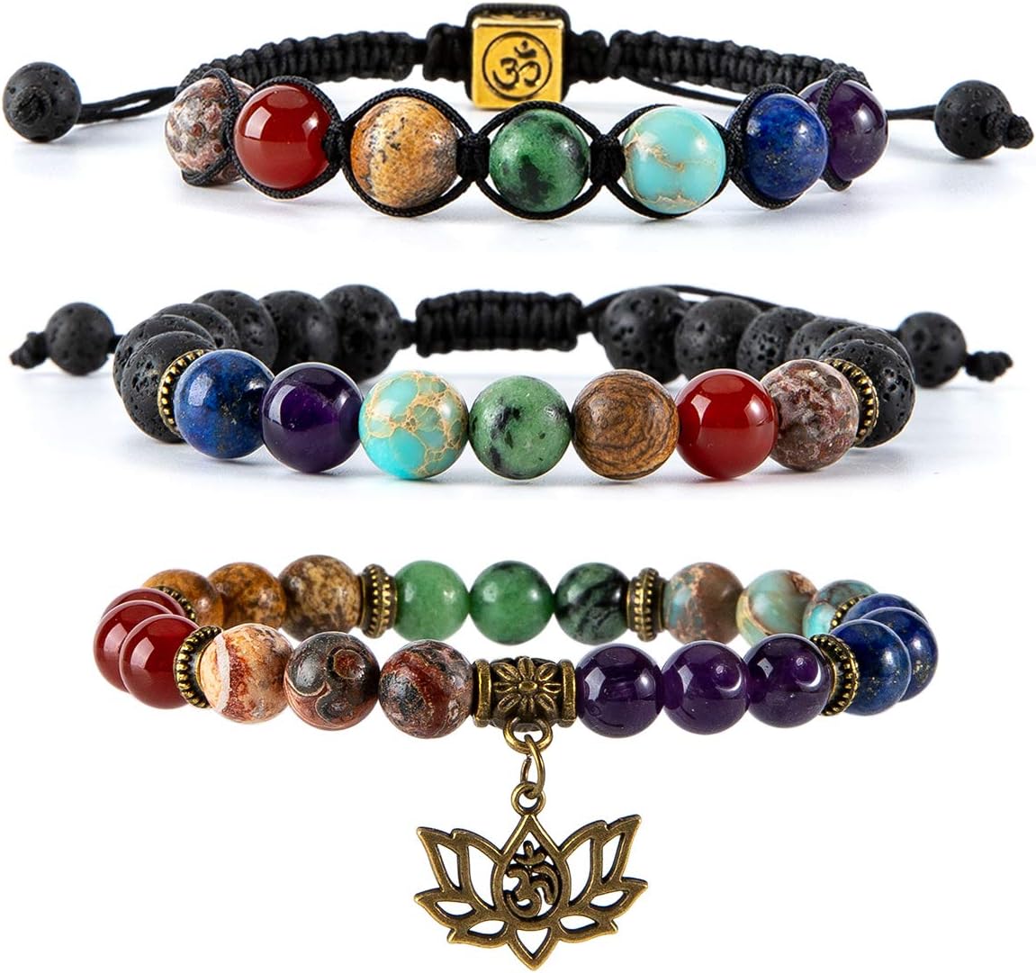 7 Chakra Bead Bracelets 3-Pack - Image 7