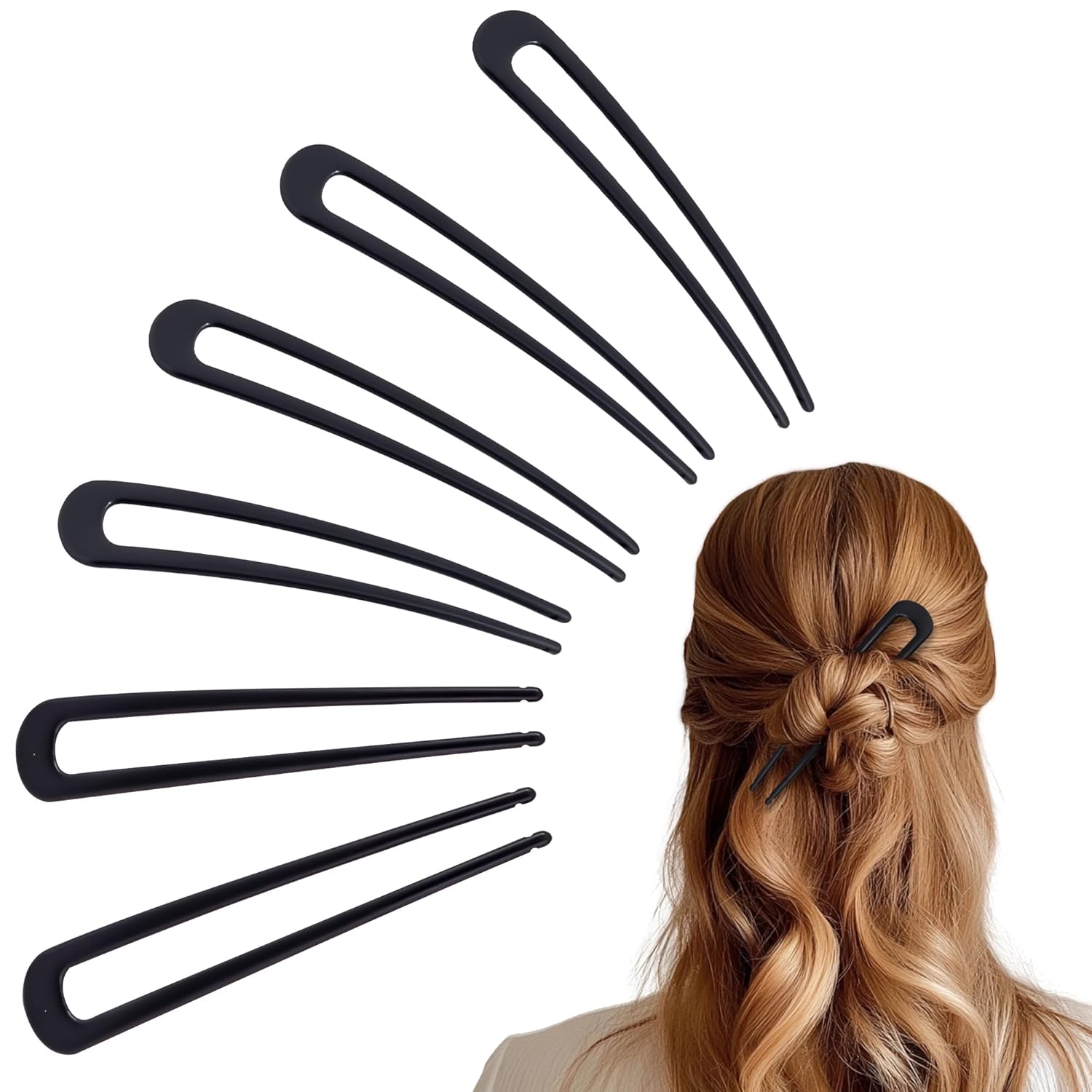 Metal U-Shaped French Hair Pins - Image 10
