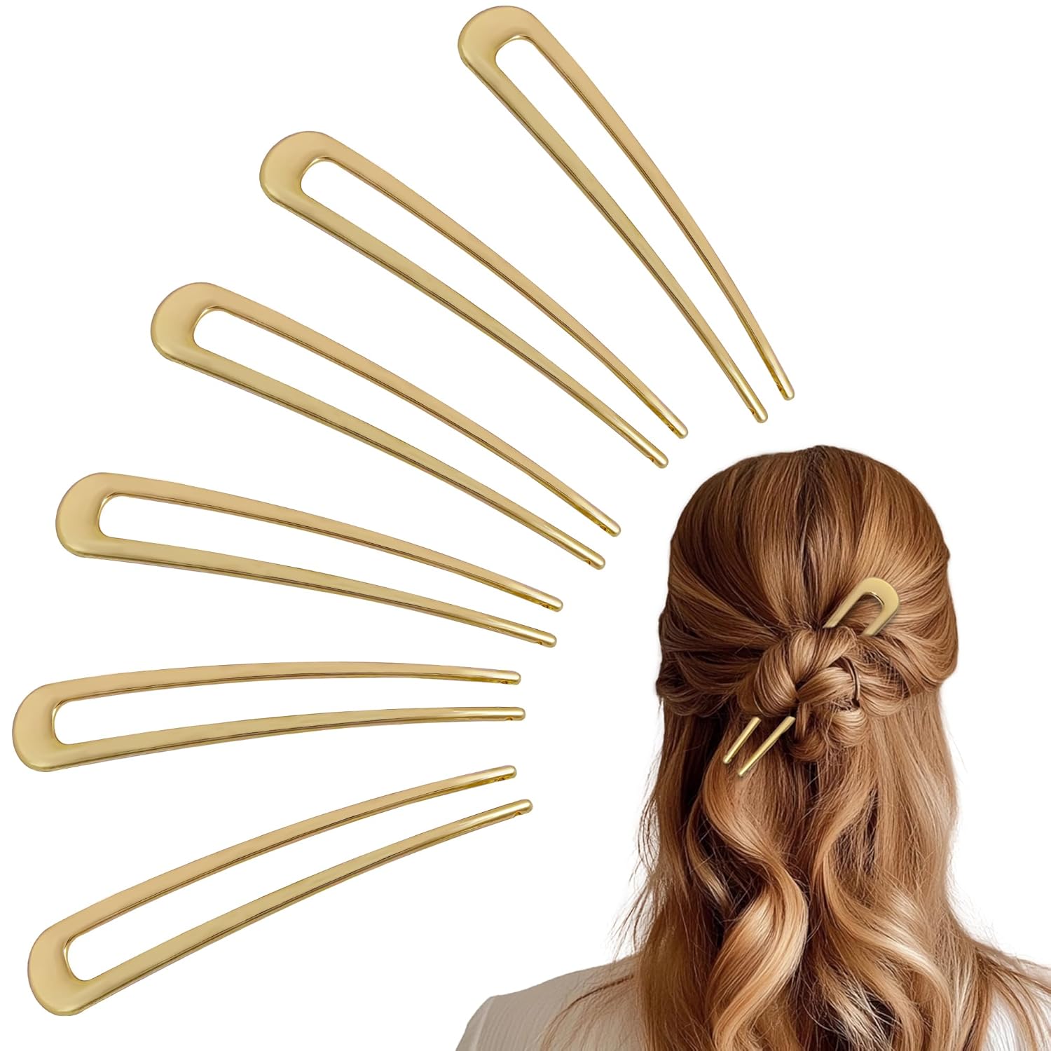 Metal U-Shaped French Hair Pins - Image 16