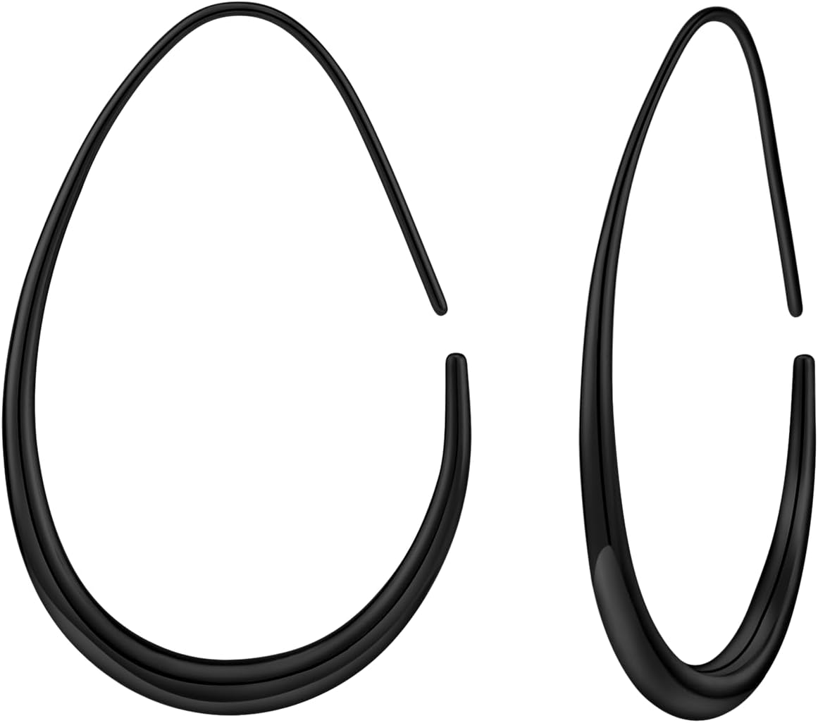 Lightweight Teardrop Hoop Earrings - Image 8