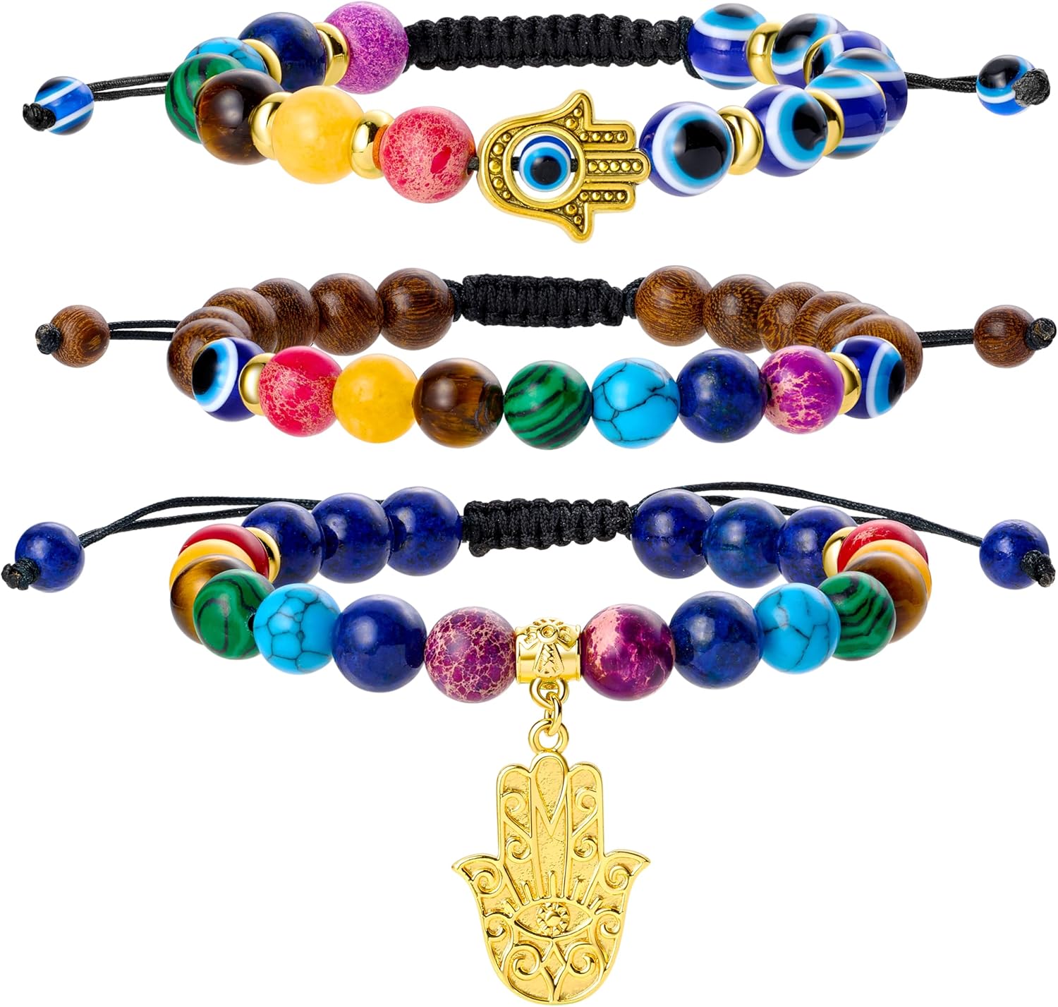 7 Chakra Bead Bracelets 3-Pack - Image 9