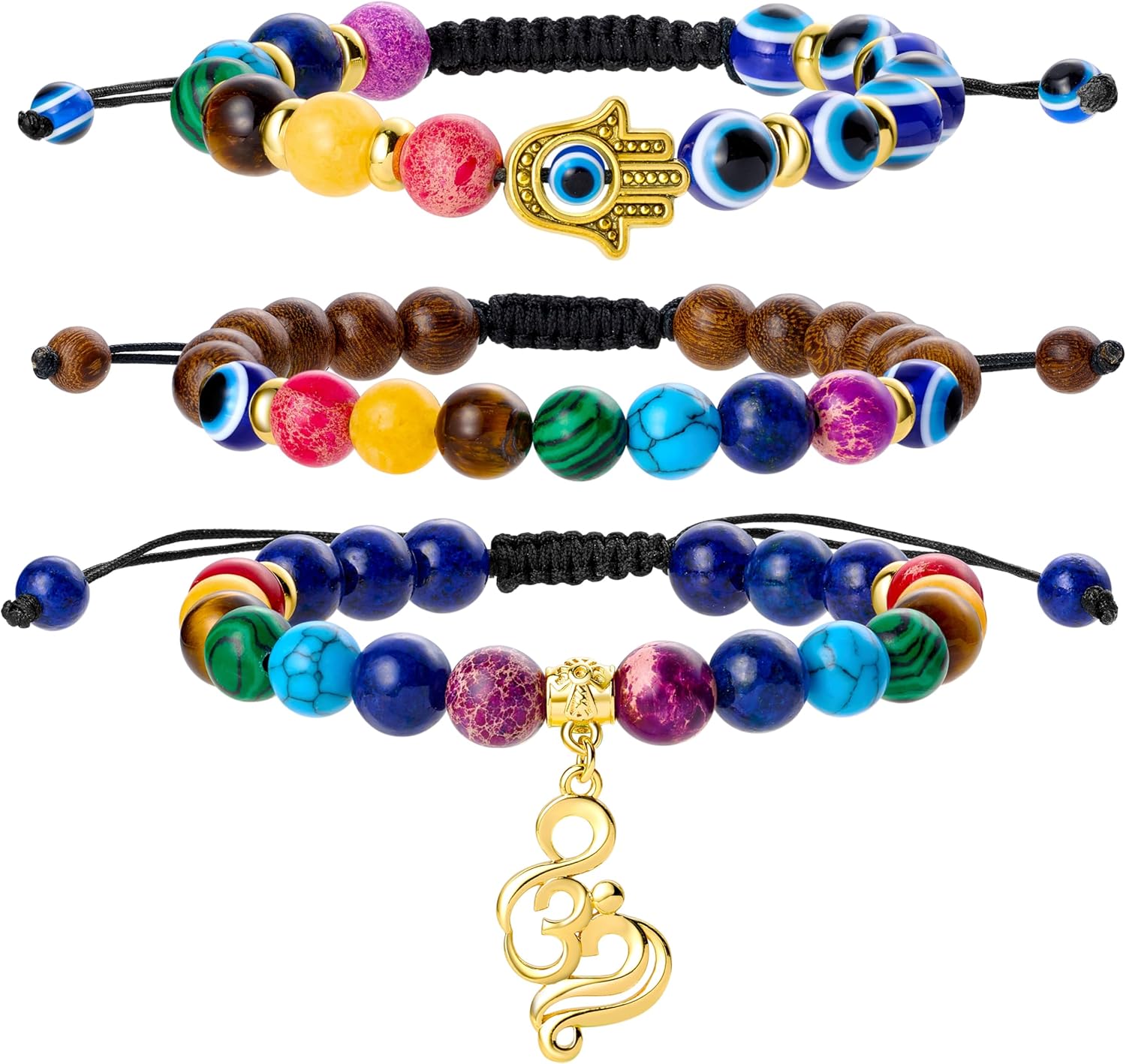 7 Chakra Bead Bracelets 3-Pack - Image 8