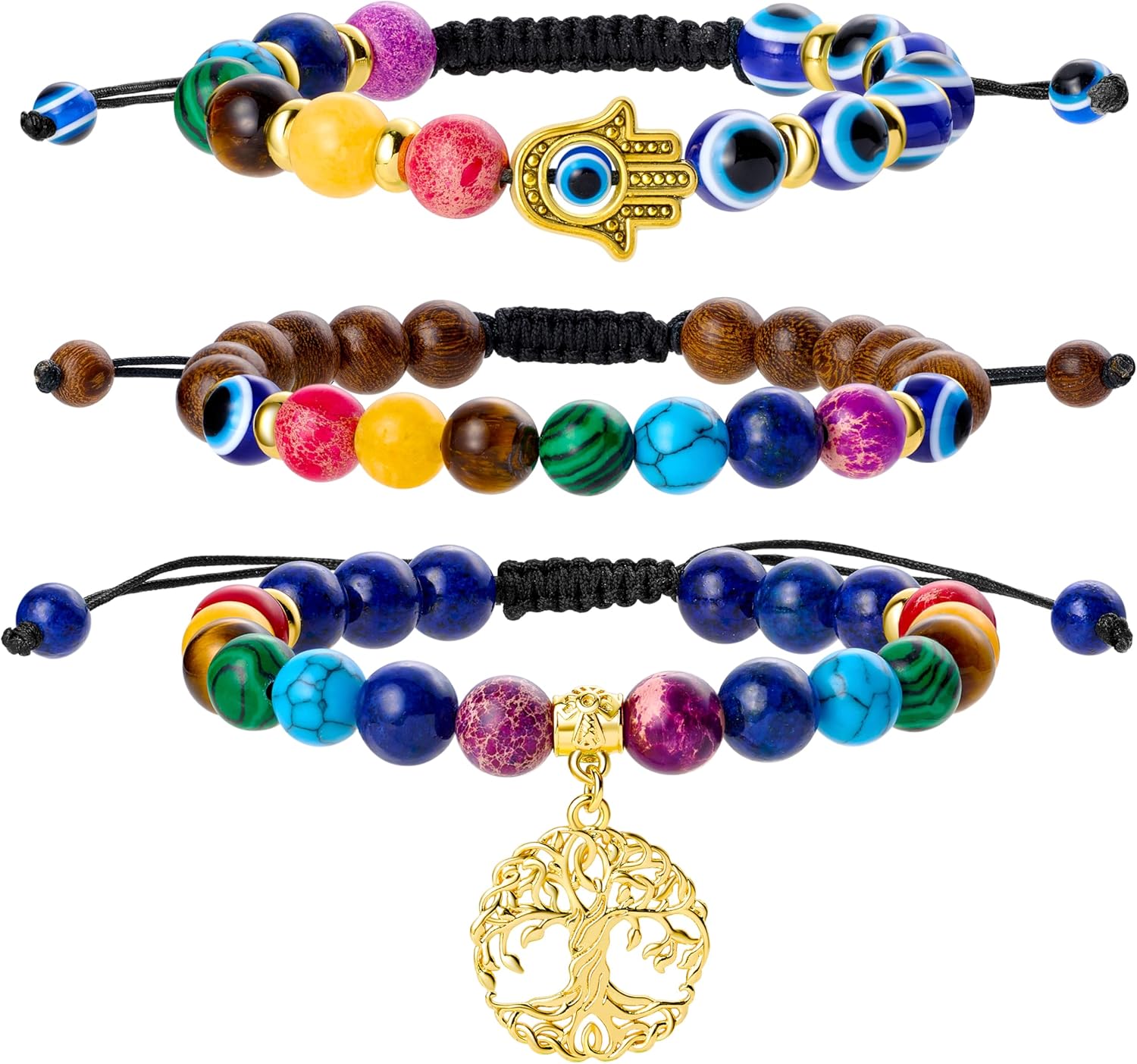 7 Chakra Bead Bracelets 3-Pack - Image 10