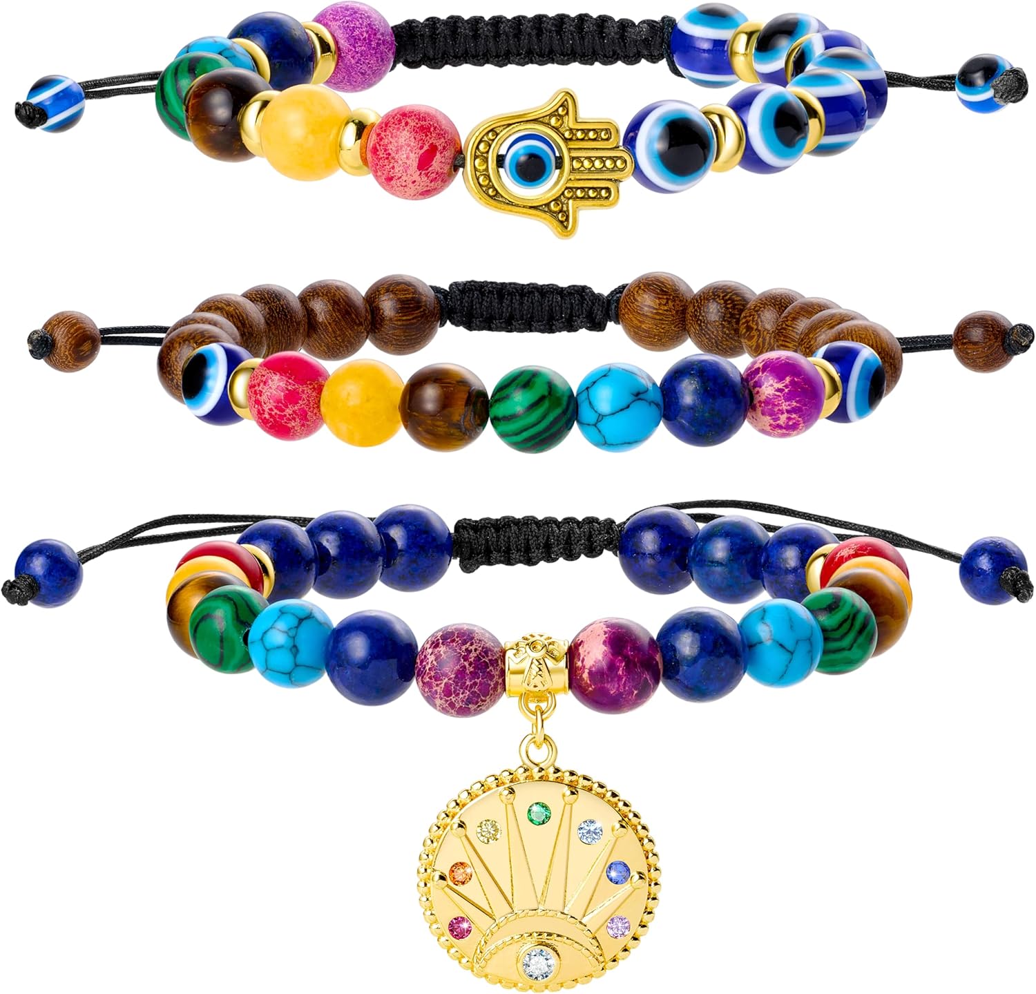 7 Chakra Bead Bracelets 3-Pack - Image 11