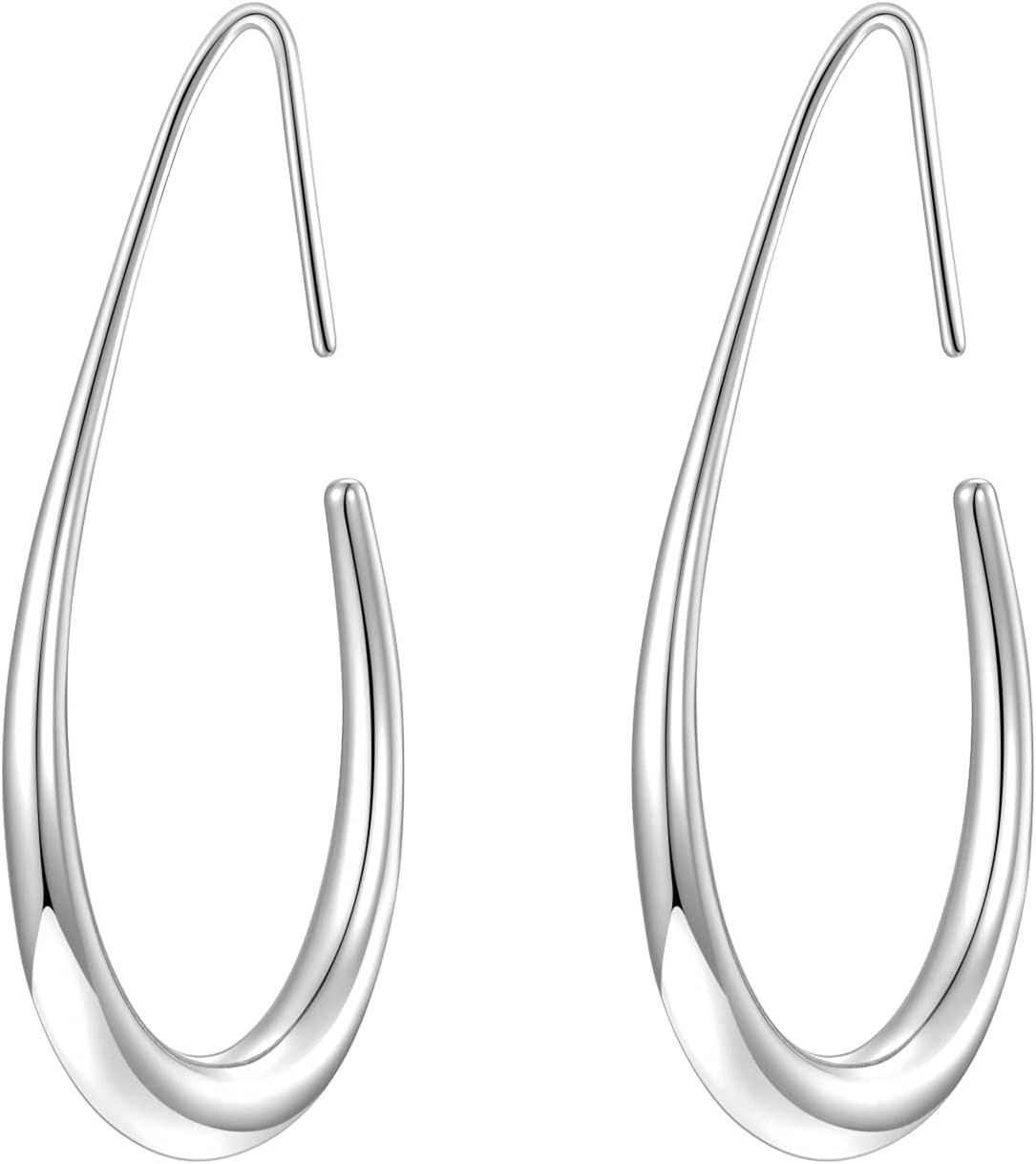 Lightweight Teardrop Hoop Earrings - Image 11