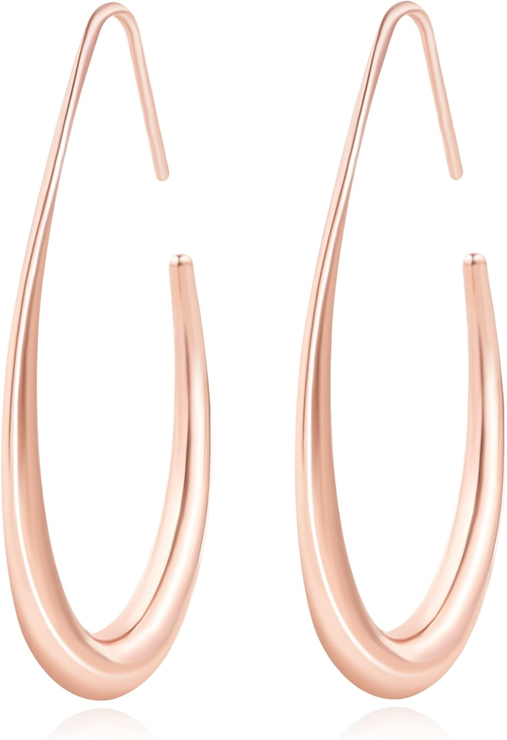 Lightweight Teardrop Hoop Earrings - Image 7